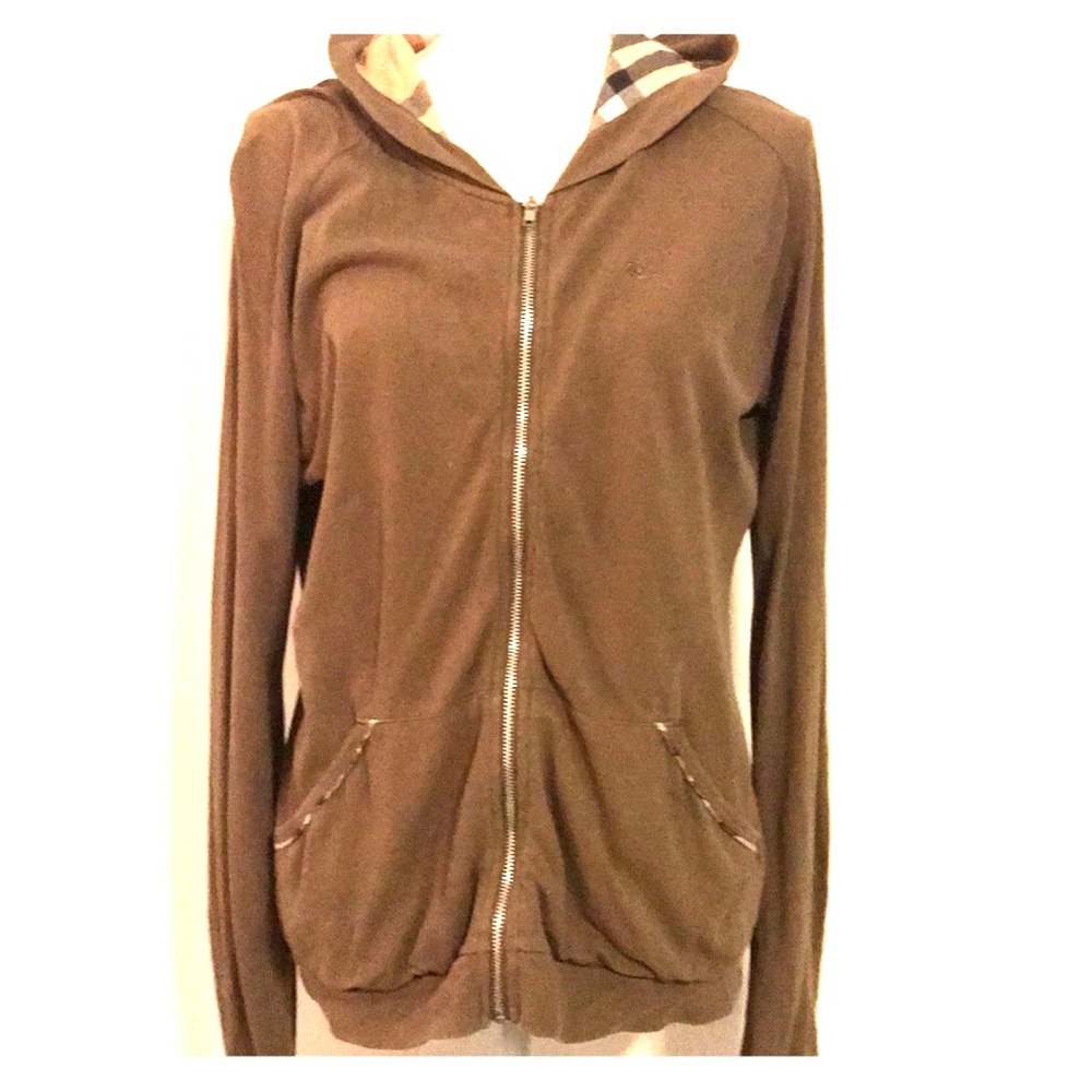 Burberry zipper up hoodie